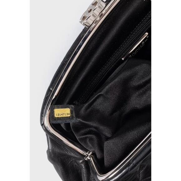 Chanel Mademoiselle Black Calfskin Coco Mark Clutch Bag - Picture 7 of 7